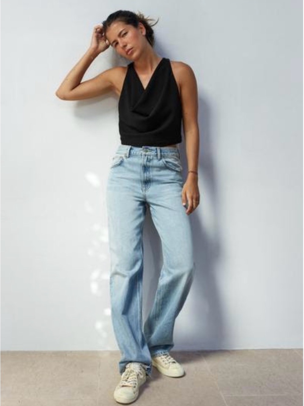 Zara Flowy Black Top